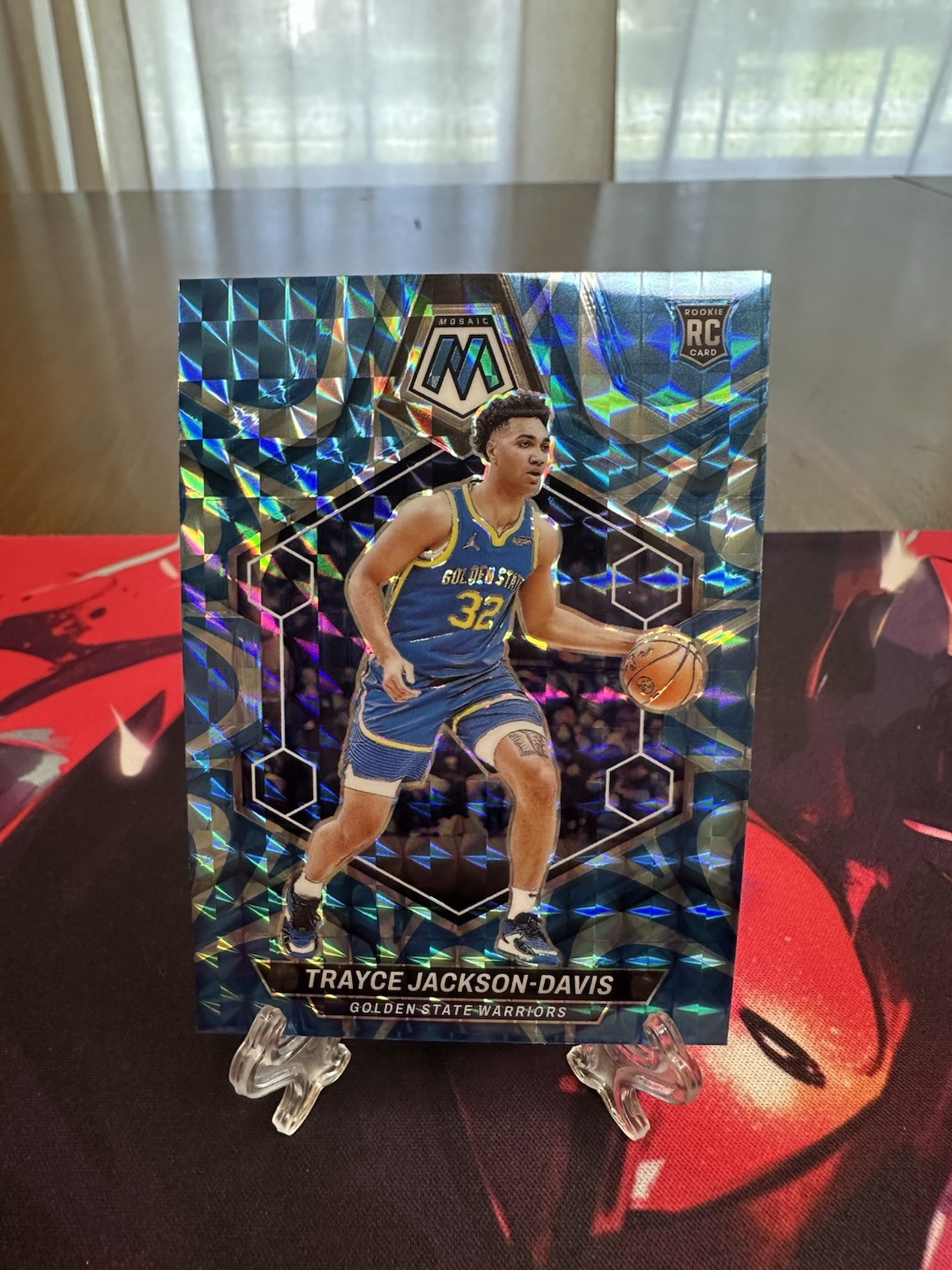 2023-24 Panini Rookie Trayce Jackson-Davis #205 Reactive Blue Mosaic Prizm