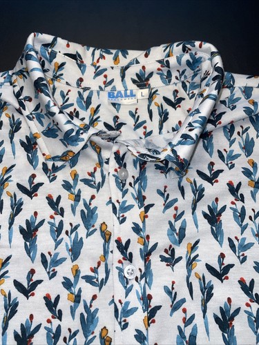 Camisa de playa Ball para hombre grande con estampado floral, suave elástico. Excelente - Imagen 2 de 9