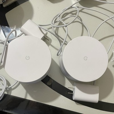 Google Nest Wifi Router H2D Mesh WiFi System 2 Pack Bundle w/ Power Adapters 