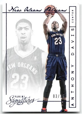 Anthony Davis 2013-14 Panini Signatures Blue #/15 New Orleans Pelicans
