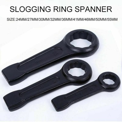 Flogging Ring Spanner Slogging Hammer Impact Striking Wrenches Option:24-55mm