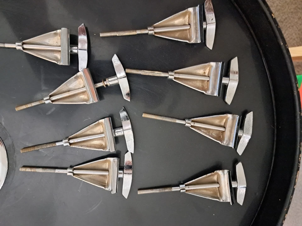 8 Vintage Slingerland 1970's Bass Kick Drum T-Rods and Claws  - Image 2 of 2