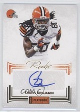 2012 Panini Playbook Rookie Signatures Gold 44/49 Travis Benjamin #168 Auto 1b8