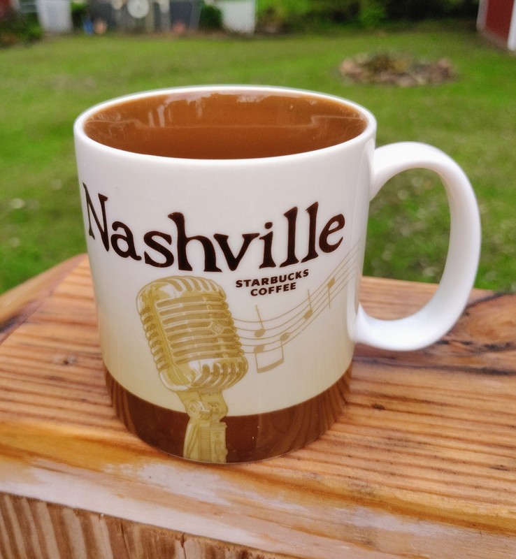 2012 STARBUCKS NASHVILLE TENNESSEE MUSIC MICROPHONE 16 OZ. COFFEE TEA CUP MUG 