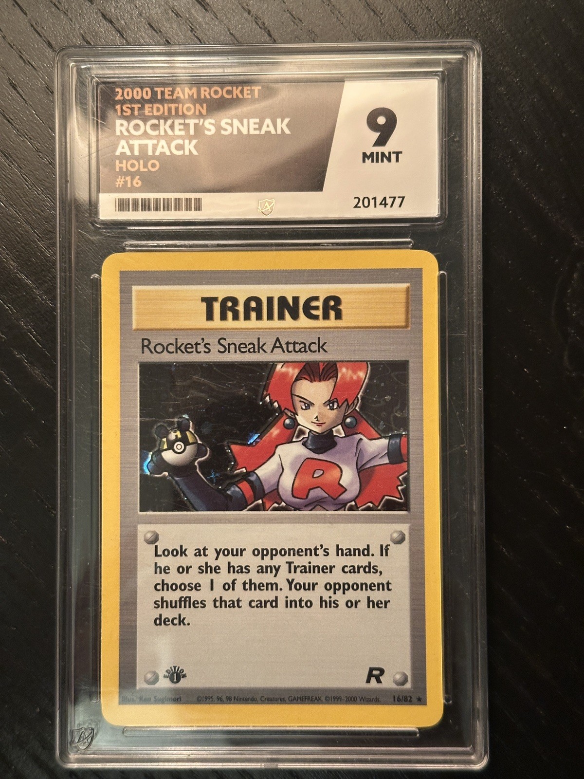 Team Rocket Sneak Attack 16/82 1st Edition PSA 9