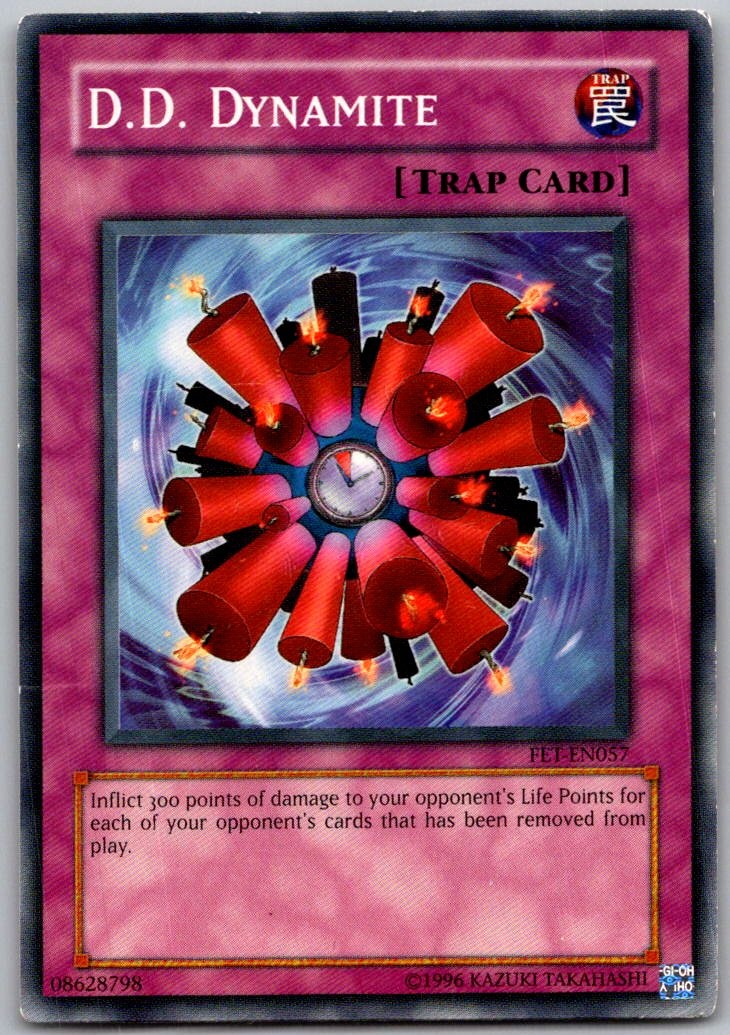 D.D. Dynamite FET-EN057 YuGiOh Flaming Eternity trading card — raw and PSA graded price guide