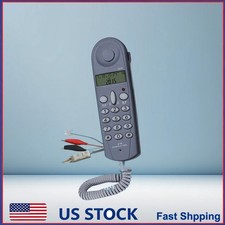 Grey Telephone Phone Butt Test Tester Cable Set Tool Line Fault C019