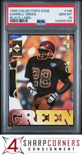 1995 COLLECTOR'S EDGE BLACK LABEL #198 DARRELL GREEN HOF POP 3 PSA 10