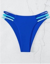 Strappy Blue Bikini Bottom No Longer Available RARE Size L