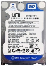 Western Digital Blue - WD10TPVT - 1TB 2.5" SATA 3Gb/s 5200 RPM HDD Hard Drive