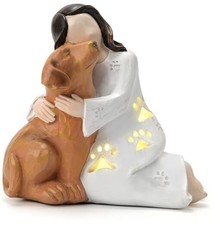 Dog Memorial Gifts for Loss of Dog, Pet Memorial Gifts, Hand-Sculpted White