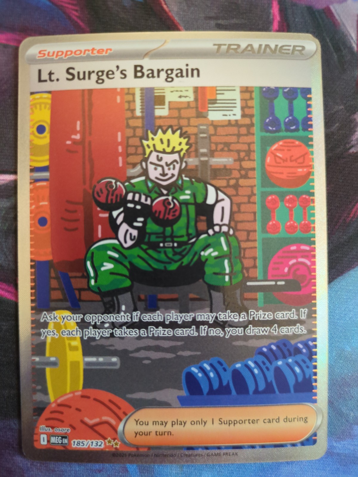 Lt. Surge's Bargain 185/132 Me01: Mega Evolution Holo Near Mint