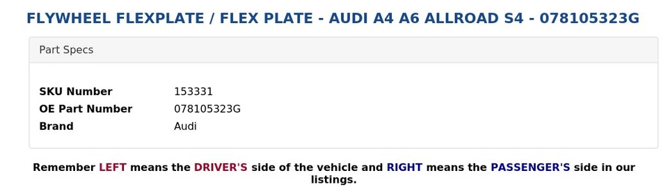 FLYWHEEL FLEXPLATE / PLACA FLEX - AUDI A4 A6 ALLROAD S4 - 078105323G - Imagem 3 de 4