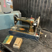 Cassetta di bloccaggio per macchina da cucire Singer vintage 1930 comando a pedale chiave