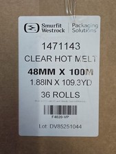 CLEAR HOT MELT 1471143 Packaging tape/Box of 36 rolls/1.88" X 109.3 YD/2-inch