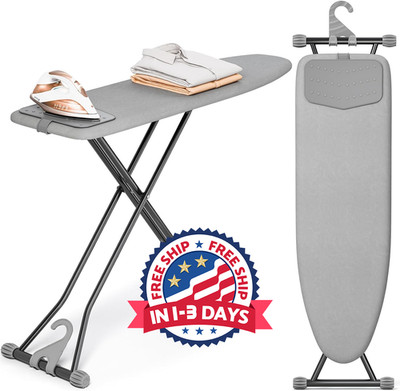 Tabla de planchar plegable con funda resistente al calor, altura ajustable de 7''