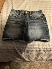 Justice Girls Youth Distressed Denim Jean Skirt Skort Size 10