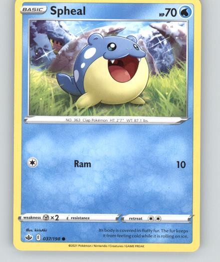 Spheal Common SWSH06: Chilling Reign 037/198 NM