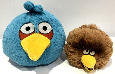 2 x Angry Birds Star Wars Chewbacca 5 Zoll & Blue Bird Eichelhäher 8 Zoll Plüschtiere Stofftiere