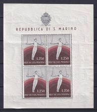 SAN MARINO 1955, Sc# 355, Sports, Souvenir sheet, MNH