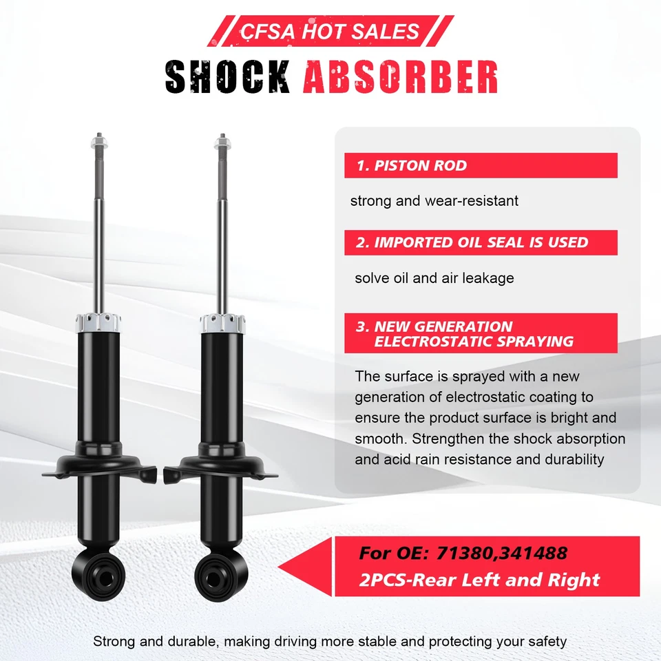 Par de amortiguadores traseros izquierdo y derecho puntales para Honda CR-V EX LX SE 2,4 L 2002-2004 Foto 2 de 4