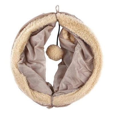 Haustier Tunnel Katzenspielzeug Agility Play Training faltbar Knister Ball Tunnel Spielzeug