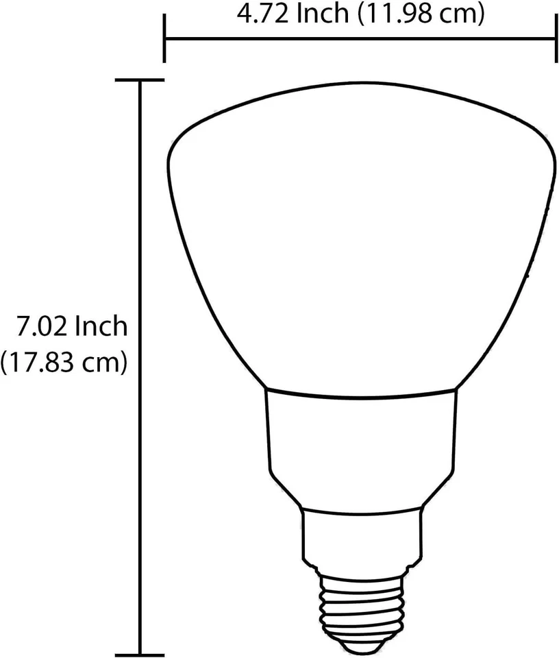 3Pack CFL Red Reflector Bulb, R40 Compact Fluorescent Bulb, 25W (100W), E26 - Image 2 of 2