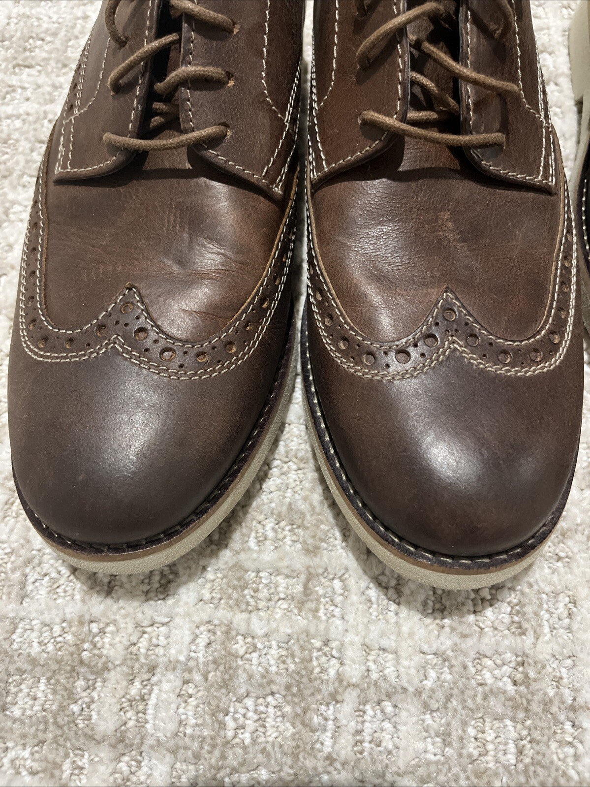 SAOLA Lotto di 2 nuove scarpe da derby bostoniane Pariden Wingtip Oxford pelle nabuk 9