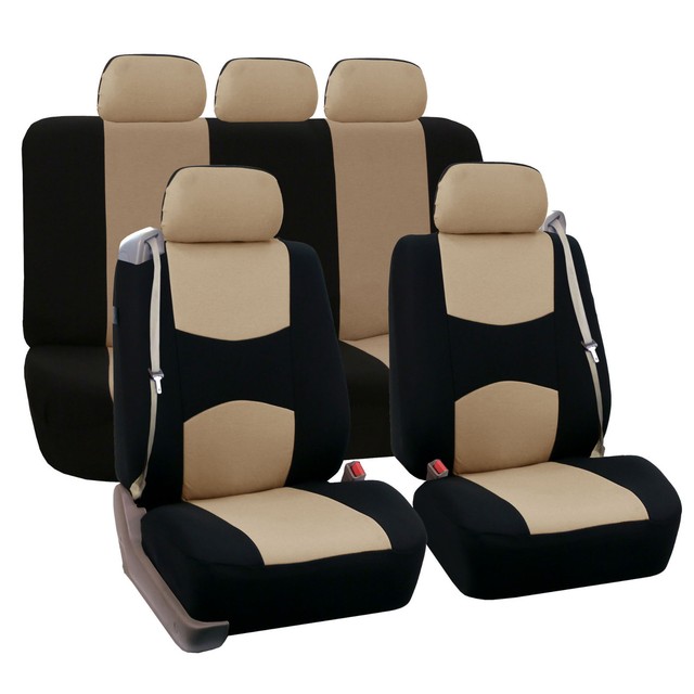 Car Seat Covers for integrated seat belts / builtin seat belt Beige