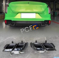 2020-2025 For Cadillac CT4 Black titanium Rear Exhaust Muffler Pipe Tips 1Pair