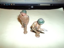 Barclay World War 2 Flame Thrower Marching Soldiar Military Toy Podfoot Figures