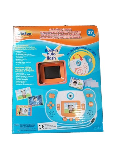 Kids Camera Win fun Swivel Lens Built-in flash 2x Zoom with 7 Games Blue - Picture 2 of 3
