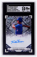 2023 Bowman Sterling Tucker Toman Prospect Auto Sterling Silver Refractor /100