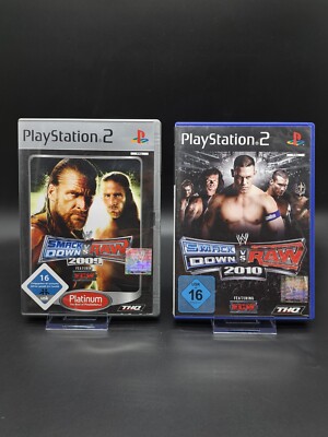 WWE - SMACKDOWN VS RAW BUNDLE - 2 SPIELE - PLAYSTATION 2 PS2 SPIEL - PAL - OVP
