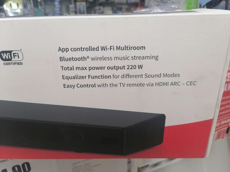 Sharp 2.1 All-in-one Wi-Fi Soundbar HT-SBW420 BK BLUETOOTH 4KHDMI - Immagine 3 di 4