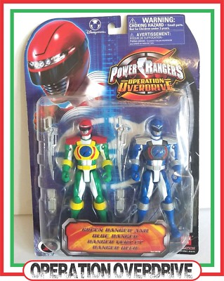 Power Rangers Operation Overdrive _ Green & Blue Rangers Disney Store 2Pk