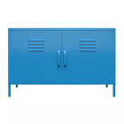 Cache Blue 2-Door Metal Locker Accent Cabinet Office Supplies Recommended New