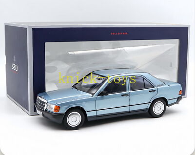 NOREV 1/18 Scale Mercedes-Benz 190E W201 1984 Blue Diecast Car