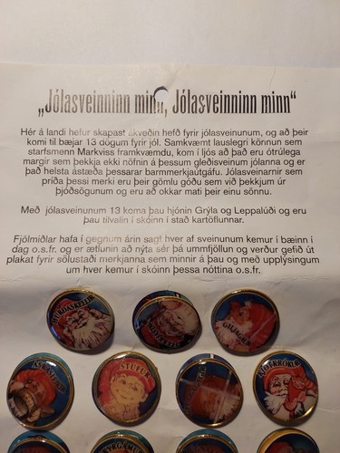 Icelandic Vintage Christmas Yule Lad Pins - Full Unused Collection - Bild 2 von 6