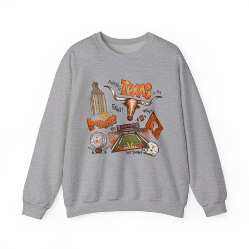 Texas Longhorn Sweatshirt - Unisex Heavy Blend™ Crewneck - Picture 10 of 41