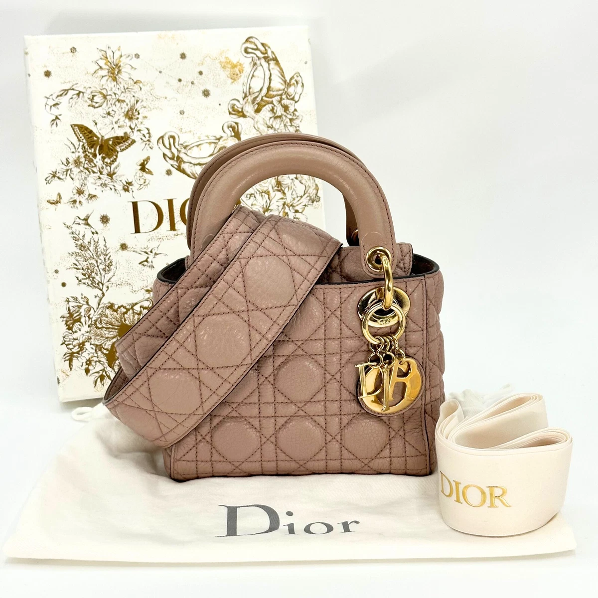 Christian Dior Pre-owned Mini Cannage Lady Dior Bag