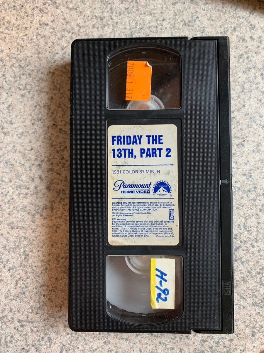 Friday The 13th Part 2 Rare First Print VHS Gatefold Cover