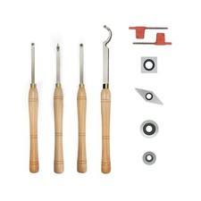 Carbide Tipped Wood Turning tools Lathe set  Finisher/Rougher/Detailer/Ho