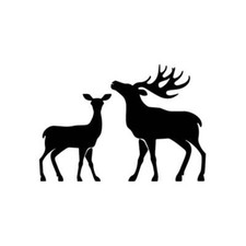 Deer Call Love - Vinyl Decal Sticker for Wall, Car, iPhone, iPad, Laptop, Bike