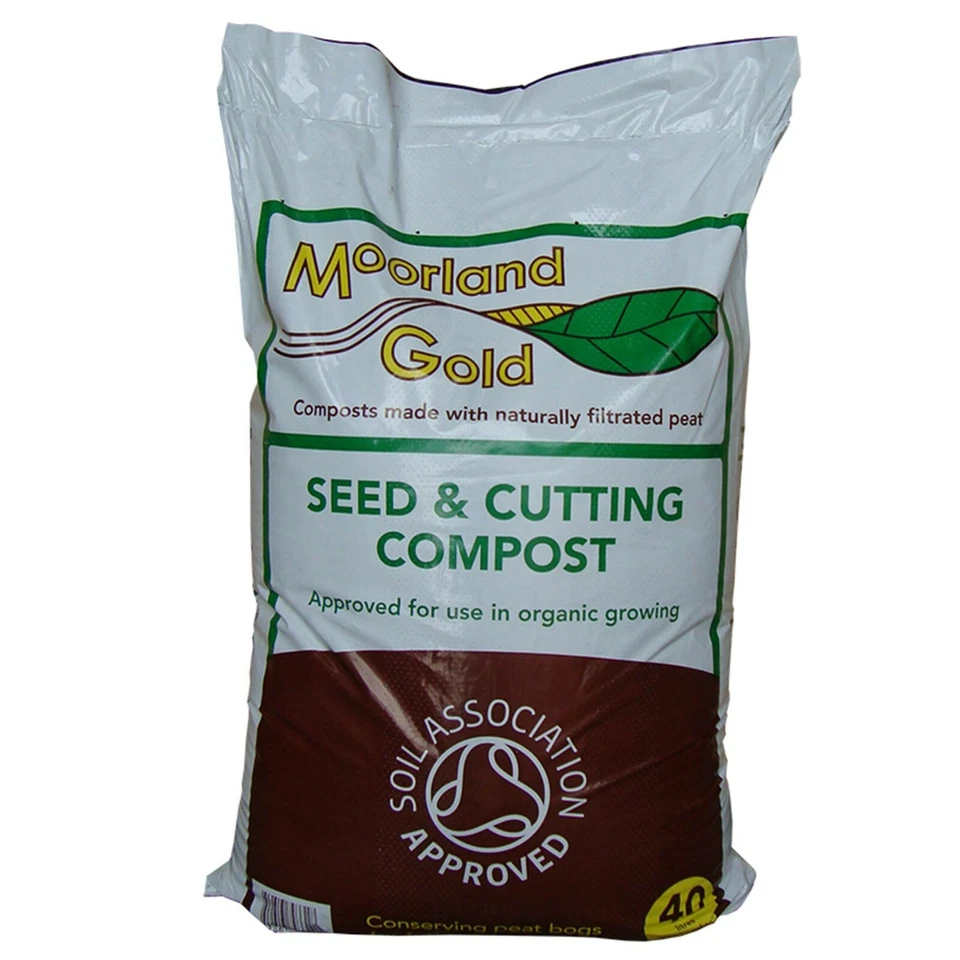 Moorland Gold Seed & Cutting Compost Reclaimed Peat Fine Texture 40-Litre Bag
