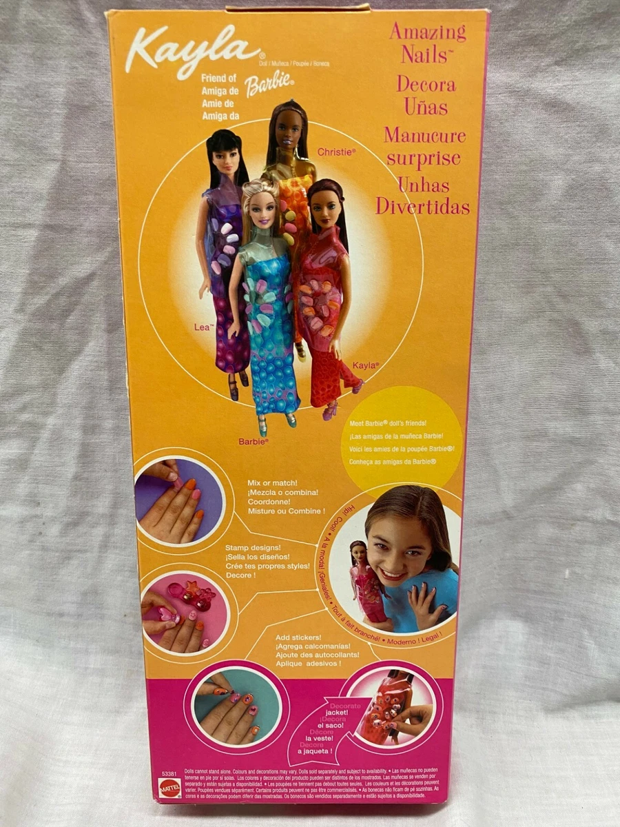 BARBIE Amazing Nails Manicure Surprise Kayla 2001 eBay