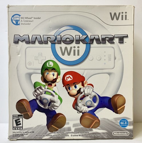 Mario Kart with Wheel - Nintendo Wii (2008) Big Box TESTED - Picture 6 of 9