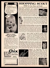 1942 Chix Air-Cushioned Gauze Diaper Young King Cole Crown Baby Vintage Print Ad