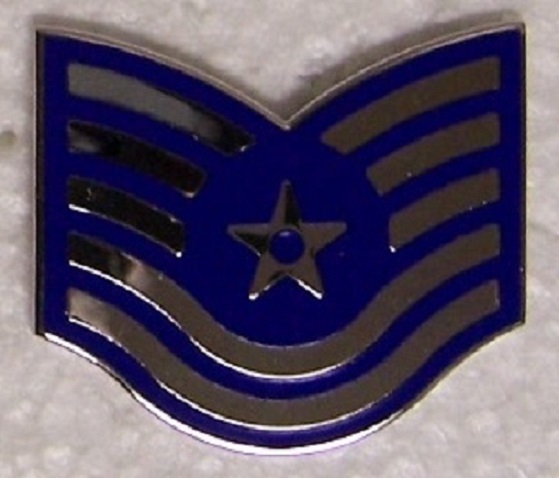 USAF Technical Sergeant E-6 Rank Insignia Hat Pin New Military Air Force  -image