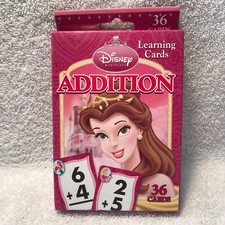Disney Princess Addition Learning Cards For Kids 36 Colorful Flash Cards For Mat